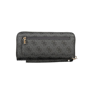 Cartera femenina negra de poliuretano