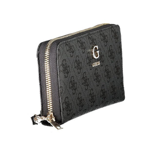 Cartera femenina negra de poliuretano