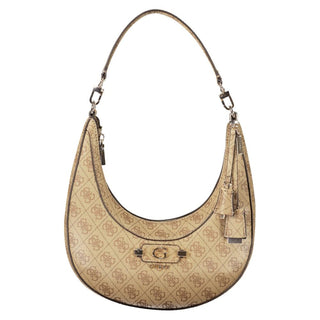 Beige Polyurethane Women's Bag