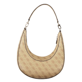 Beige Polyurethane Women's Bag