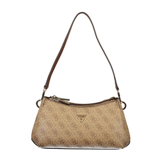 Beige Polyurethane Women's Bag