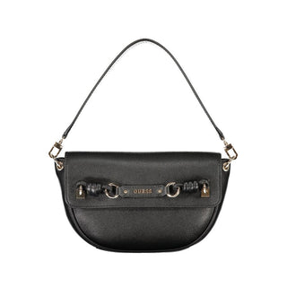 Black Polyurethane Women Bag