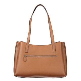 Brown Polyurethane Women's Bag