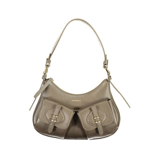 Bolso de Mano de Cuero Marrón