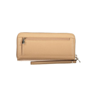 Beige Polyurethane Women's Wallet