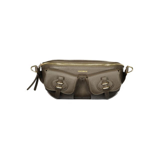 Bolso de Mano de Cuero Marrón