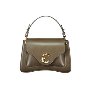 Bolso de Mano de Cuero Marrón