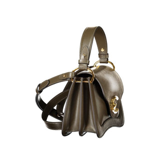 Bolso de Mano de Cuero Marrón