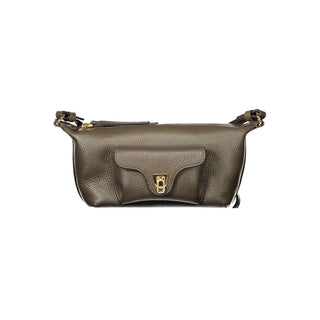Bolso de Mano de Cuero Marrón