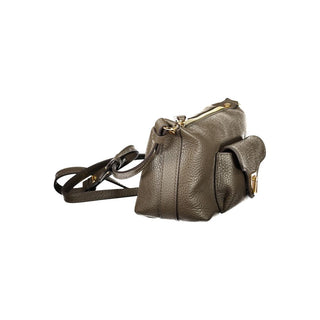 Bolso de Mano de Cuero Marrón