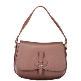 Brown Leather Women's Bag with Removable Strap and Compartments