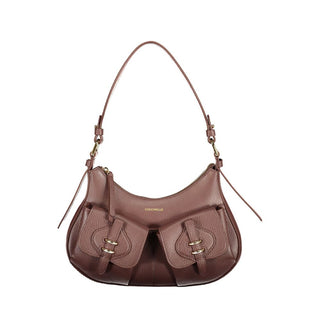 Bolso de Mano de Cuero Marrón