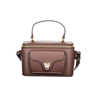 Bolso de Mano de Cuero Marrón