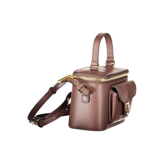 Bolso de Mano de Cuero Marrón