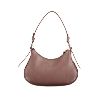 Bolso de Mano de Cuero Marrón
