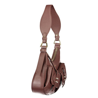 Bolso de Mano de Cuero Marrón