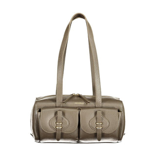 Bolso de Mano de Cuero Marrón