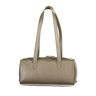 Bolso de Mano de Cuero Marrón