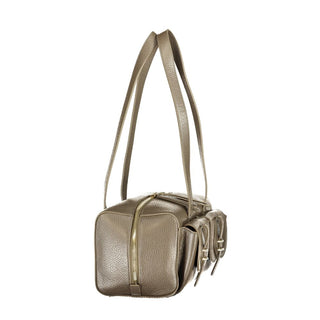 Bolso de Mano de Cuero Marrón