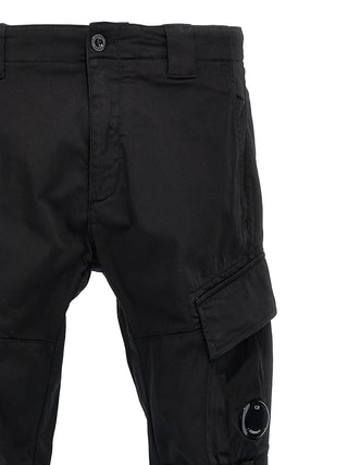 Black Cotton Cargo Pants