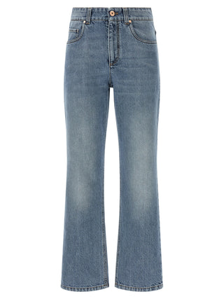 Blue Cotton Relaxed Fit Jeans