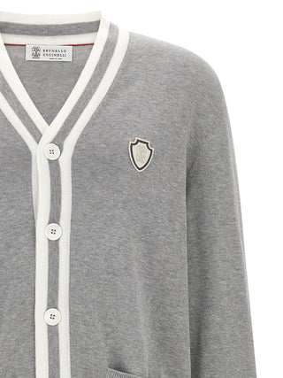 Cárdigan de algodón gris