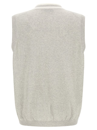 Gray Cotton Sleeveles Sweater