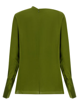 Bicolor Silk Blouse