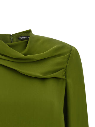 Bicolor Silk Blouse