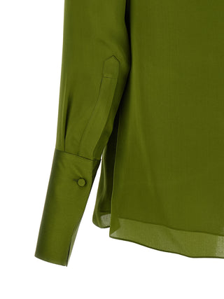 Bicolor Silk Blouse