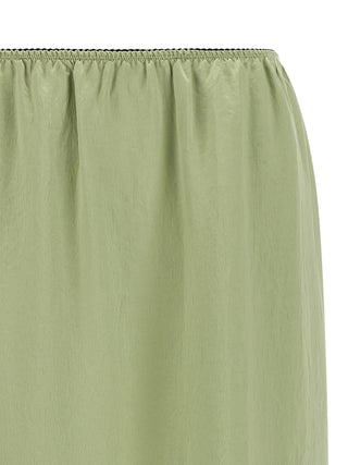 Bicolor Marabou Midi Skirt