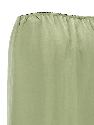 Bicolor Marabou Midi Skirt