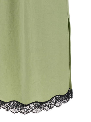 Bicolor Marabou Midi Skirt