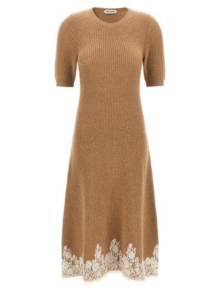 Brown Cashmere Midi Dress