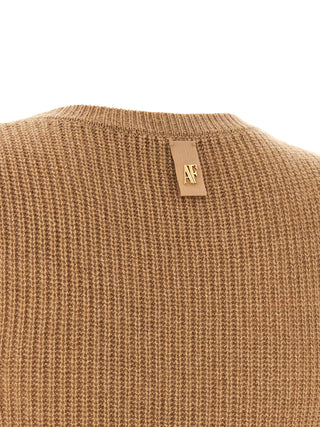 Brown Cashmere Midi Dress