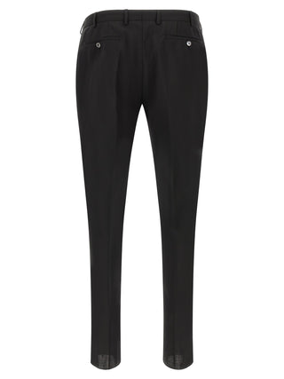 Traje de dos piezas negro de lana