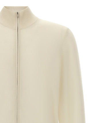 White Virgin Wool Cardigan
