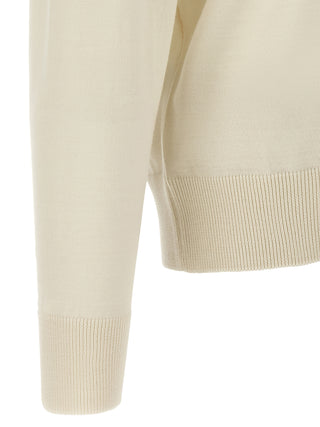 White Virgin Wool Cardigan