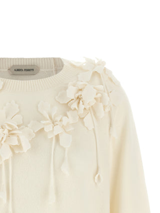 White Virgin Wool Cardigan