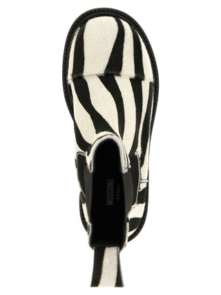 Bicolor Calfskin Ankle Boots