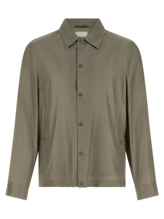 Bicolor Silk Full-Length Jacket