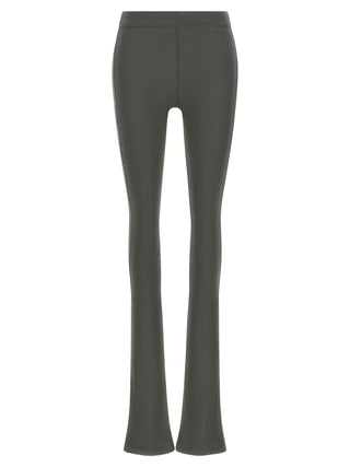 Gray Cotton Flared Pants