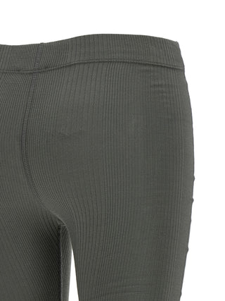 Gray Cotton Flared Pants