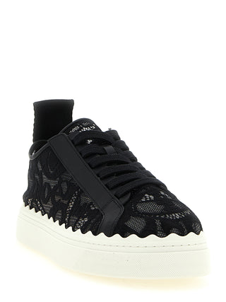 Black Polyamide Low Top Sneakers