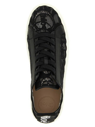 Black Polyamide Low Top Sneakers