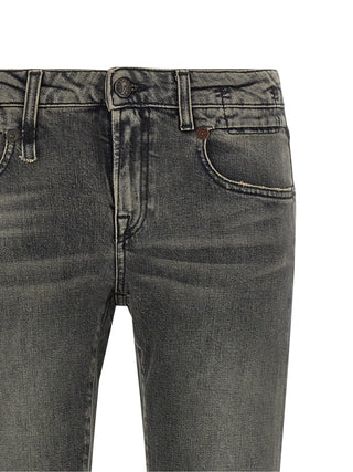 Black Cotton Bootcut Jeans