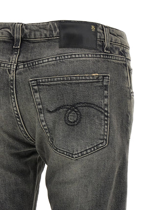 Black Cotton Bootcut Jeans