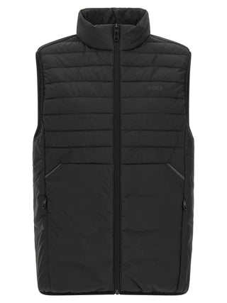 Black Polyester Sleeveless Jacket