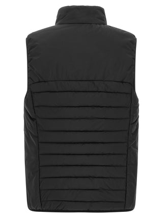 Black Polyester Sleeveless Jacket