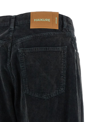 Black Cotton Flared Jeans